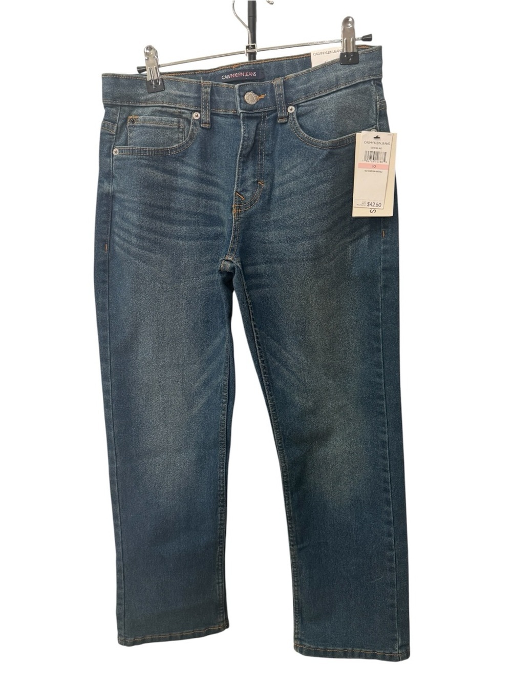Calvin Klein Houston mid blue slim straight jeans NWT women’s size 10
